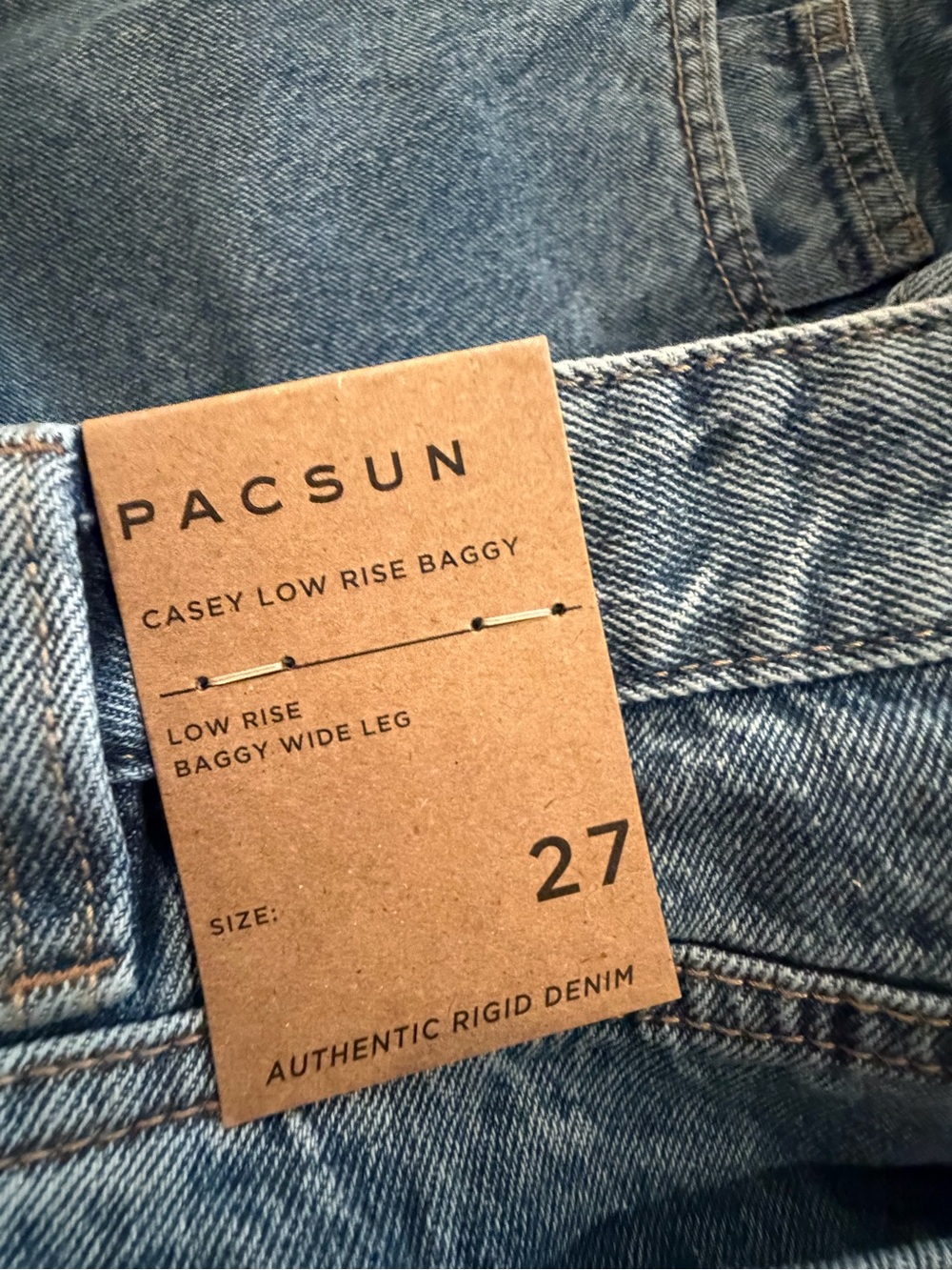 PacSun Casey Low Rise Baggy Jeans - Light Wash Blue
